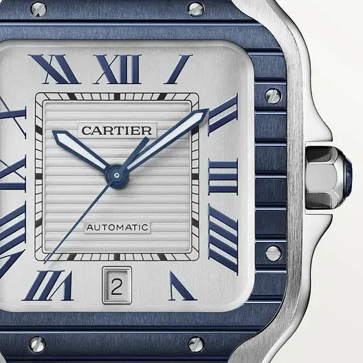 Cartier Santos Blue PVD Bezel WSSA0047