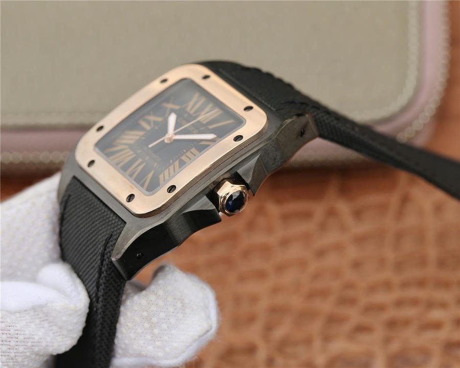 Cartier Santos 100 Pink Gold –  Super clone