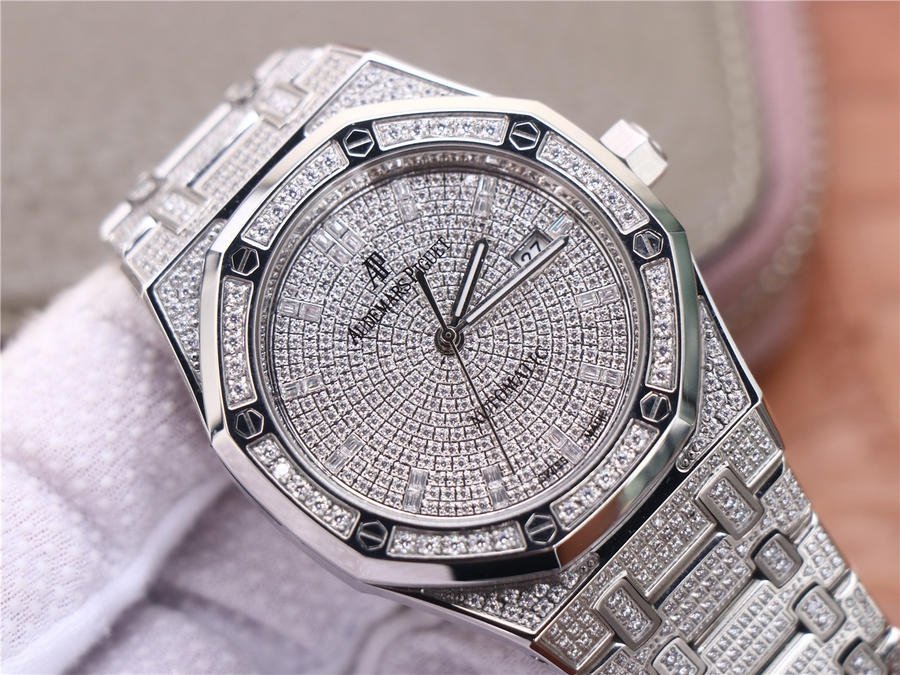 Audemars Piguet Royal Oak 15452 (full diamonds AP)-Super clone