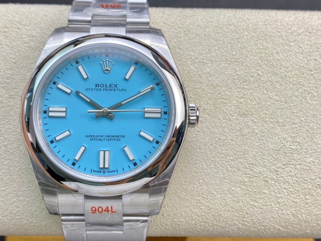 Rolex Oyster Perpetual 41 Ref: 124300 (Tiffany Blue dial oyster)- Super Clone