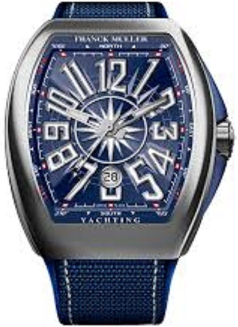 Vanguard Mens Automatic Date Blue Face Blue Rubber Strap Watch V 45 SC DT Yachting AC.BL-Replica