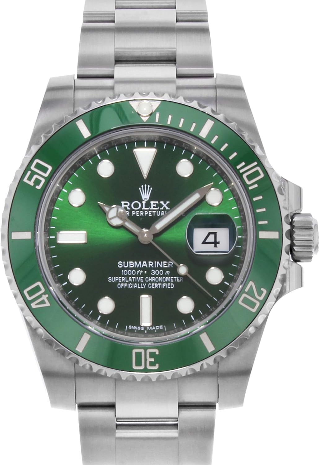 Rolex Submariner "Hulk" Green Dial Men's Luxury Watch M116610LV-0002