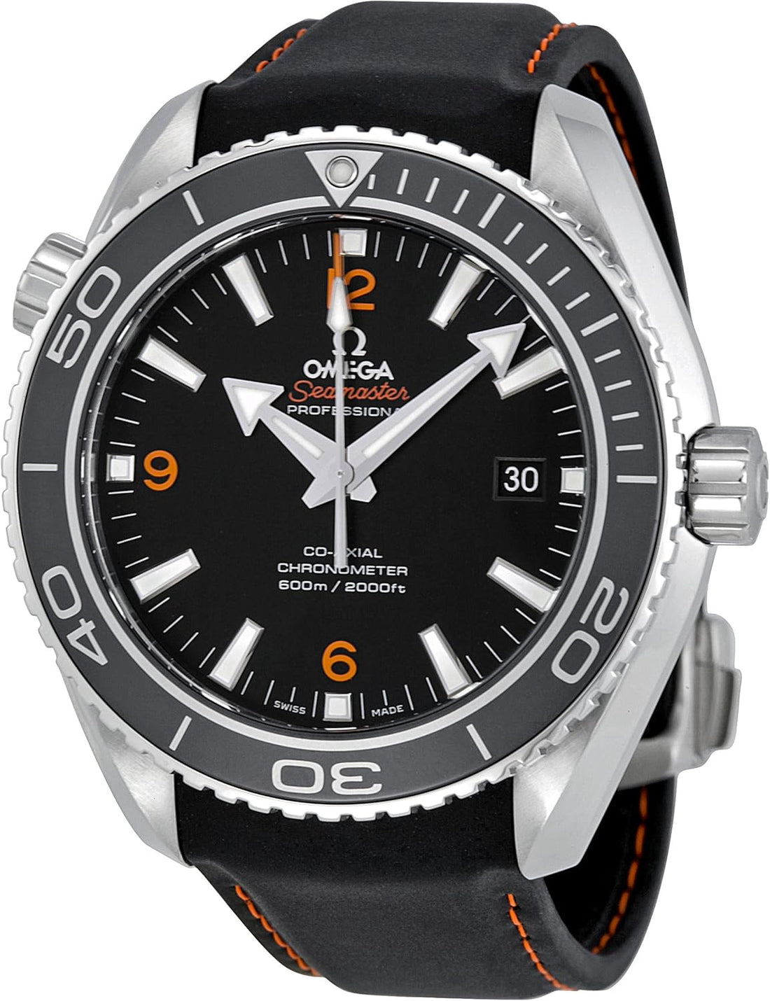 Omega Men's 232.32.46.21.01.005 Seamaster Planet Ocean Black Dial Watch